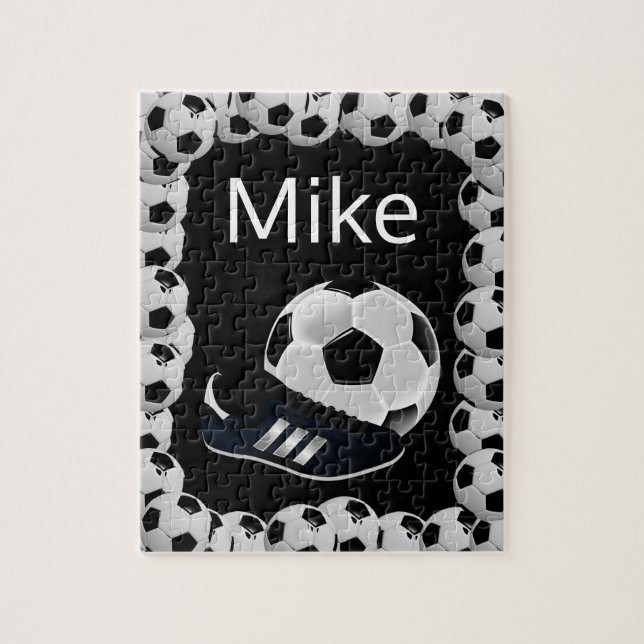 Soccer Jigsaw Puzzle Black (Vertikal)