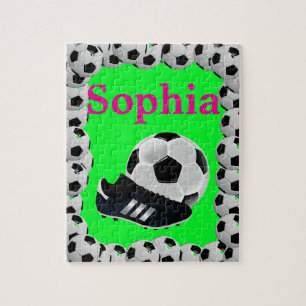 Soccer Jigsaw Puzzle Bright Green