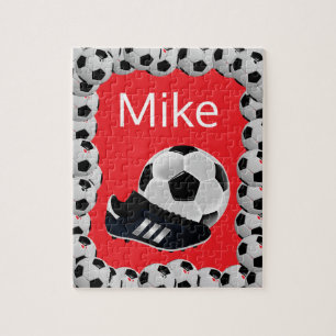 Soccer Jigsaw Puzzle Red