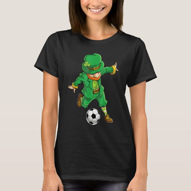 Soccer Leprechaun St Patricks Day Boys Girls Men S T-Shirt (Vorderseite)