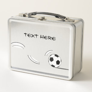 Soccer Lunch Box FÜGEN SIE IHREN EIGENEN TEXT HINZ