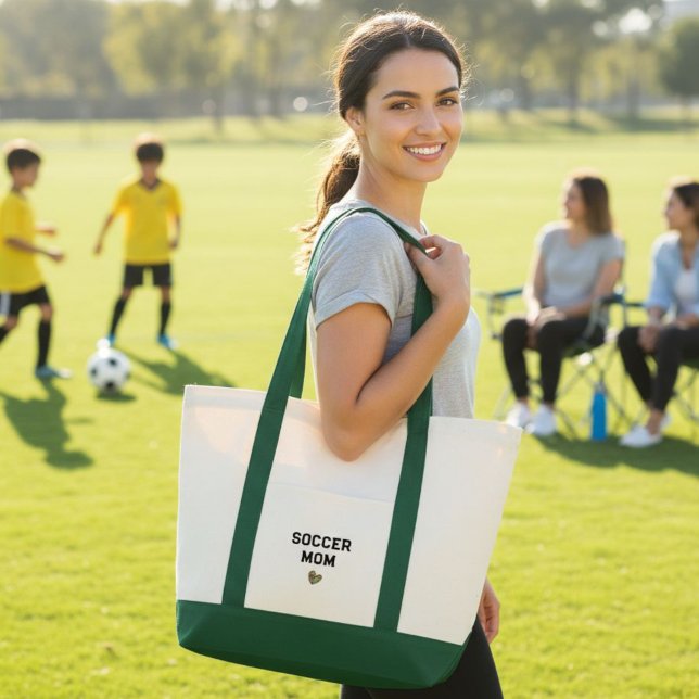 Soccer Mama Cotton Canvas Tote Bag - Sports Mom Tragetasche (Von Creator hochgeladen)
