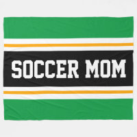 SOCCER MAMA Fun Green Black Yellow Racing Stripes