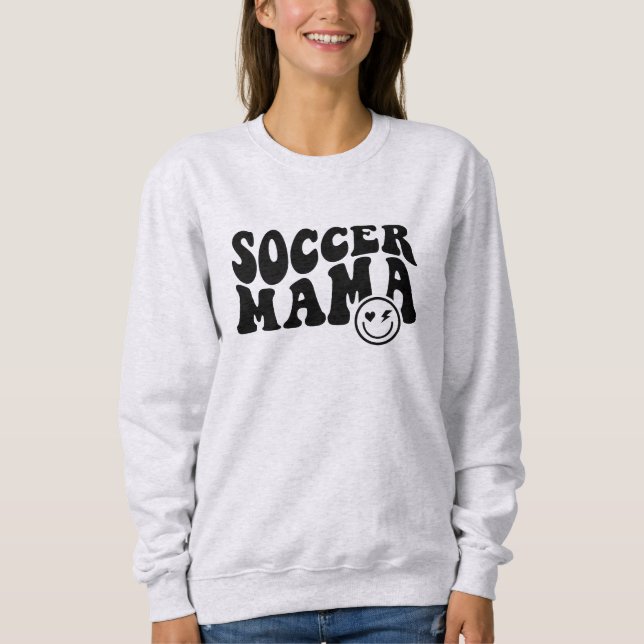Soccer Mama Geschenk Retro Custom Soccer Sweatshir Sweatshirt (Vorderseite)