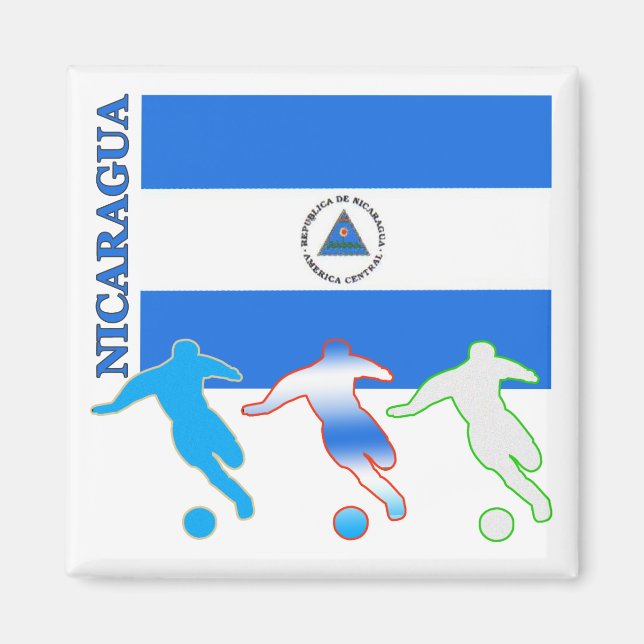 Soccer Nicaragua Magnet (Vorne)