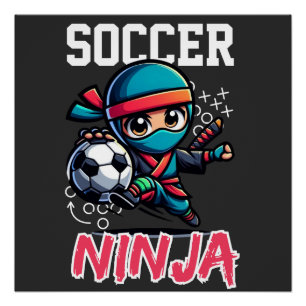 Soccer Ninja Anime Vintage Spezial Poster
