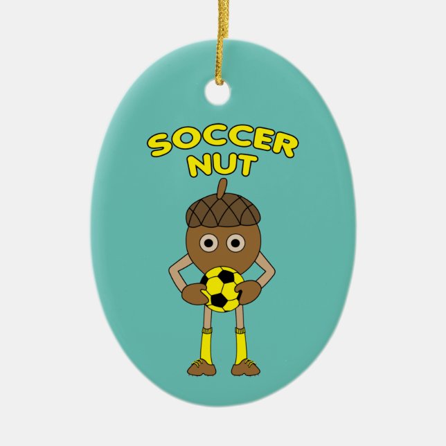 Soccer Nut Text Keramik Ornament (Vorne)