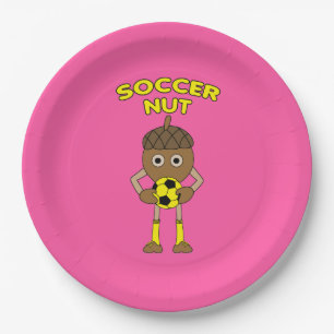 Soccer Nut Text Pappteller