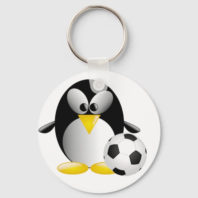 Soccer Penguin Schlüsselanhänger (Vorderseite)