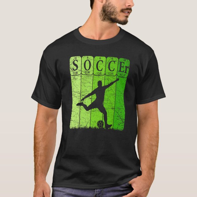 Soccer Periodic Table Elements Soccer Player Nerd  T-Shirt (Vorderseite)