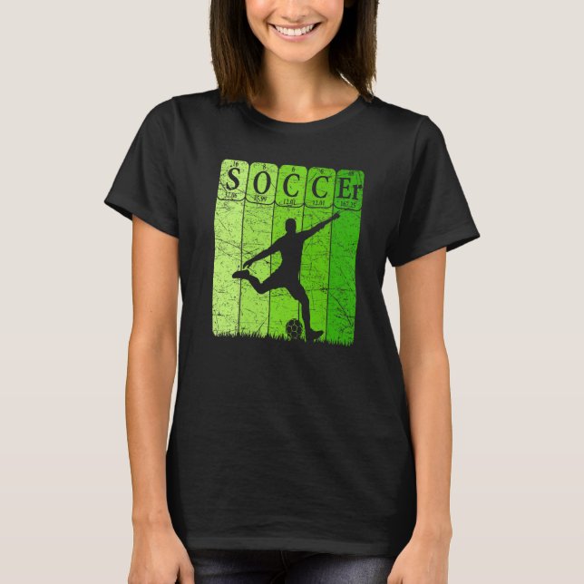 Soccer Periodic Table Elements Soccer Player Nerd  T-Shirt (Vorderseite)