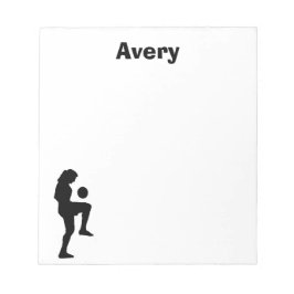 Soccer Personalisiert Notepad (weiblich) Notizblock