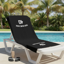 Soccer Personalized Black and White Towel  Badehandtuch