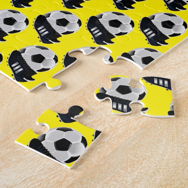 Soccer-Puzzle Gelb  Puzzle (Seite)