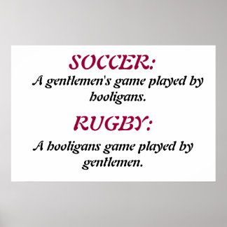 SOCCER & RUGBY. POSTER