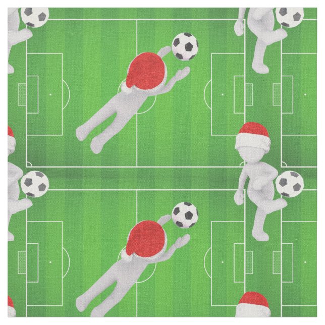 Soccer Santa-Stoff Stoff (Nahaufnahme)