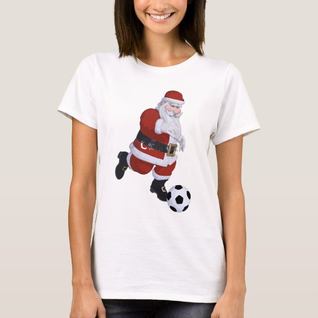 Soccer Santa Tee Shirt (Vorderseite)