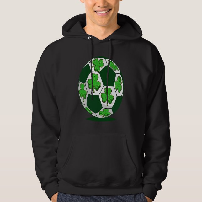 Soccer Shamrock St Patrick's Day Hoodie (Vorderseite)