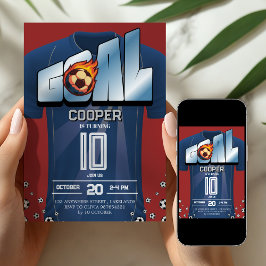 Soccer Shirt Birthday Party Invitation Einladung