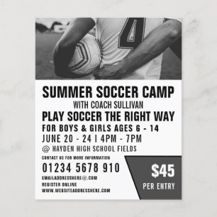 Soccer Shirt, Soccer Camp Advertising Flyer