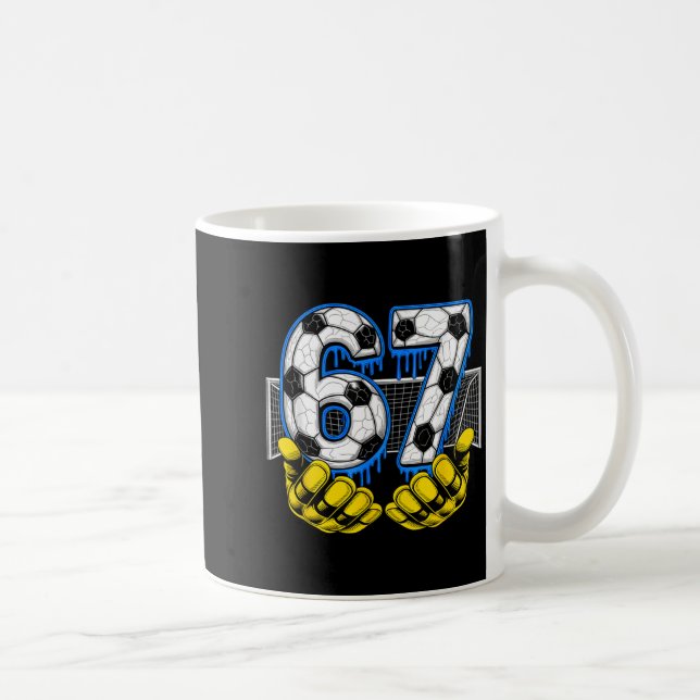 Soccer Six Seven 67 Funny Gen Alpha Meme  Kaffeetasse (Rechts)