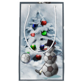 Soccer Snowman Weihnachten Kleine Geschenktüte