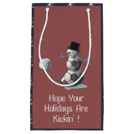 Soccer Snowman Weihnachten Kleine Geschenktüte