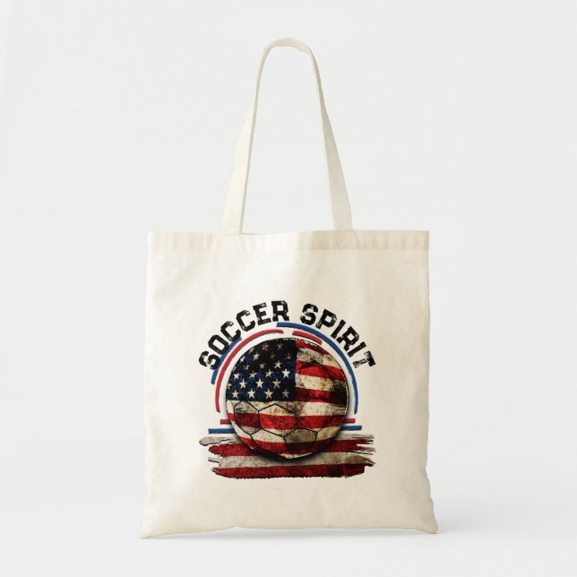 Soccer Spirit USA, Flag der USA Tragetasche (Vorne)