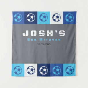 SOCCER Sports Bar Bat Mitzvah Foto-Op Hintergrund Wandteppich