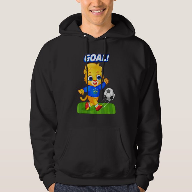 Soccer  Sports Player Lucas Playing Soccer Hoodie (Vorderseite)