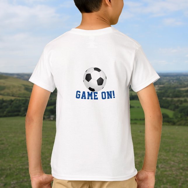 Soccer star add name and caption double-sided T-Shirt (Von Creator hochgeladen)