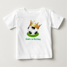 Soccer Star King ONE 1. Geburtstag Party Custom Baby T-shirt