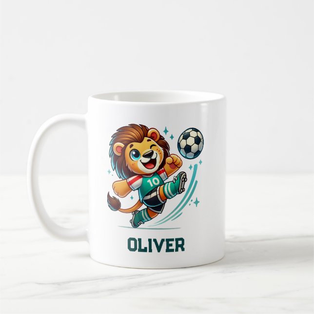 Soccer Star Niedlich Lion Kaffeetasse (Links)