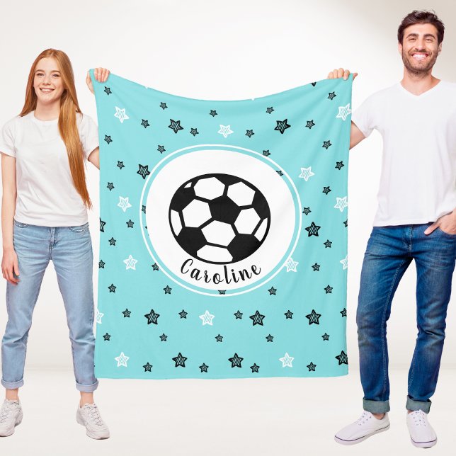 Soccer Star Niedlich Sporty Girls Personalisiert Fleecedecke (Von Creator hochgeladen)