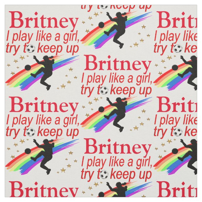 SOCCER STAR PERSONALISIERT FABRIC STOFF (Muster)