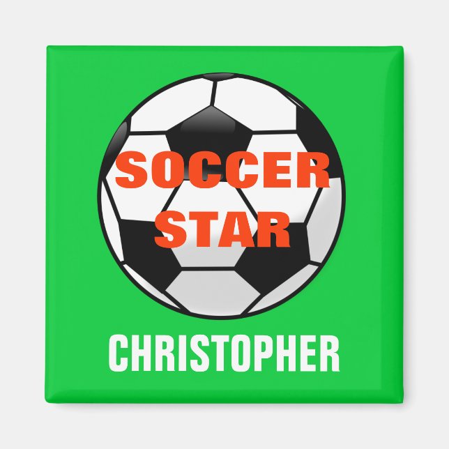 Soccer Star Personalisiert Magnet (Vorne)