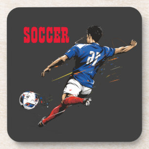Soccer Team Player Hard plastic coaster Getränkeuntersetzer
