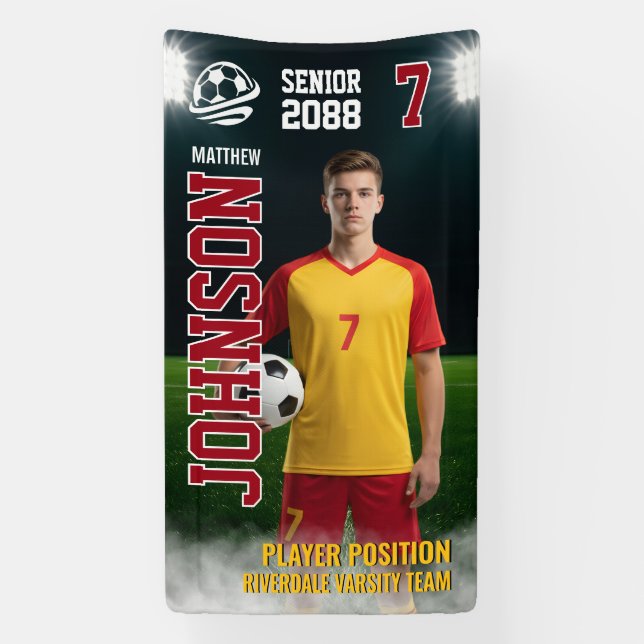 Soccer Team Senior Night Custom Photo Banner (Vertikal)