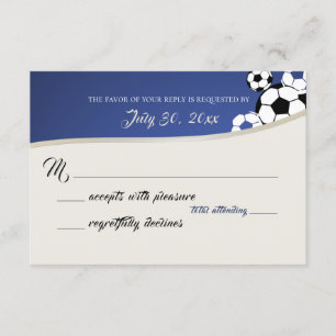 Soccer Theme Response Card RSVP Karte