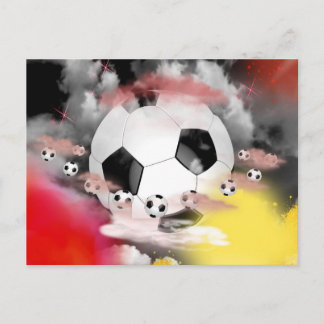 Soccer Universe Grafik Design Postkarte