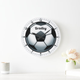 Soccer Wall Clock Große Wanduhr