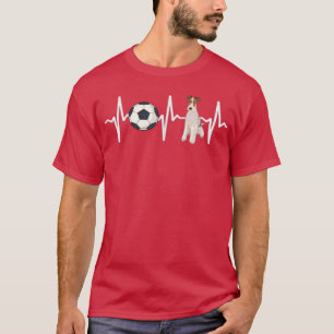 Soccer Wire for Terrier Heartbeat Dog Lover T-Shirt