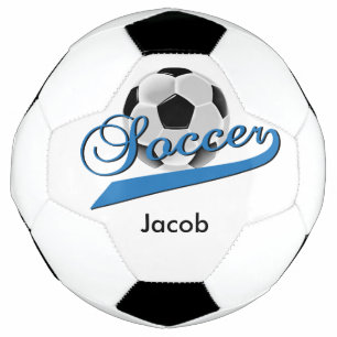 Soccer Word Art DIY Name Blau Fußball