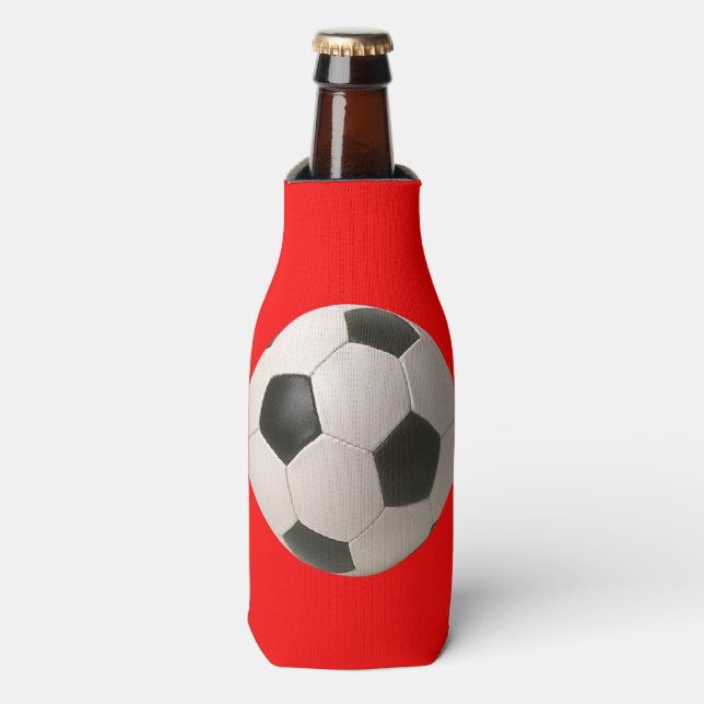 Soccerball Flaschenkühler (Flaschenvorderseite)
