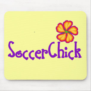 SoccerChick FlowerDark Mousepad