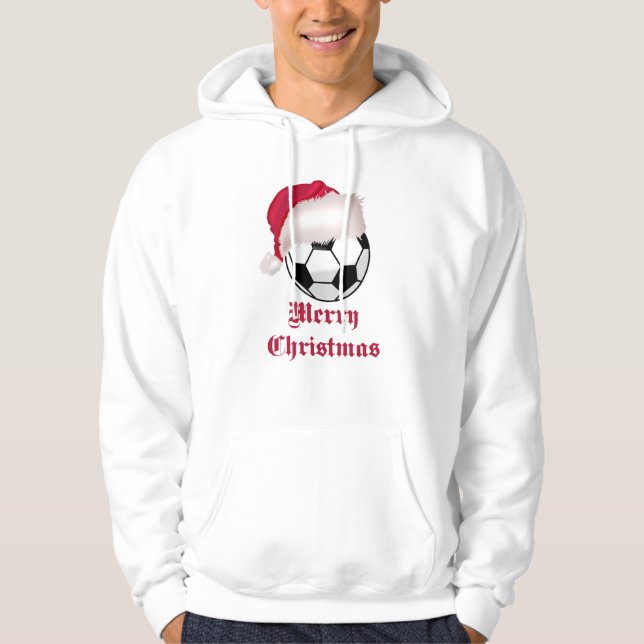 SoccerChick frohe Weihnachten Hoodie (Vorderseite)