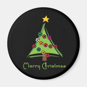 SoccerChickChristmasTree Magnet