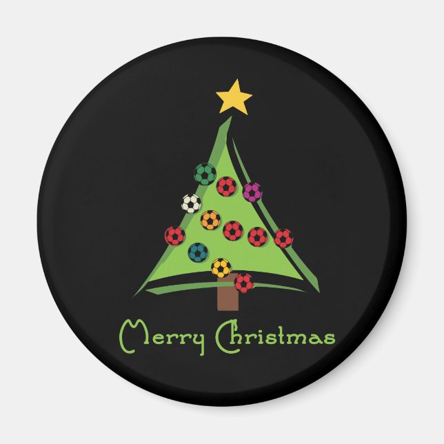 SoccerChickChristmasTree Magnet (Vorne)