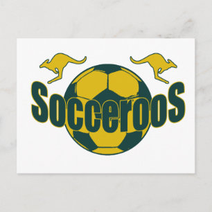 Socceroos world soccer Roos Logo Geschenke Postkarte