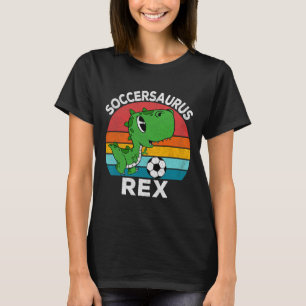 Soccersaurus Rex Fußball-Dinosaurier für Jungen Ki T-Shirt
